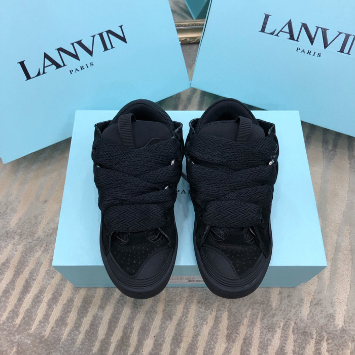 Lanvin Leather Curb Triple Black