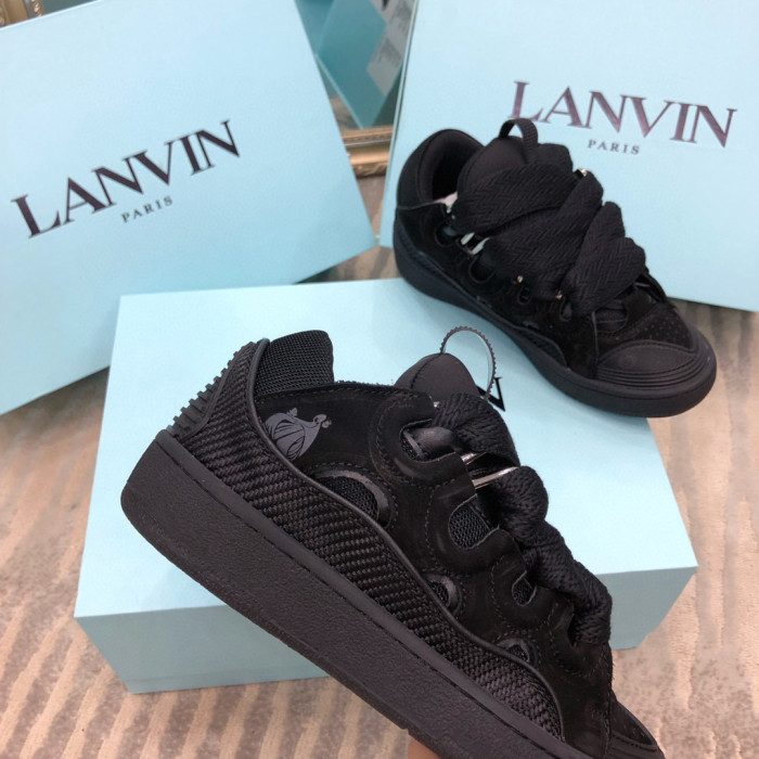 Lanvin Leather Curb Triple Black