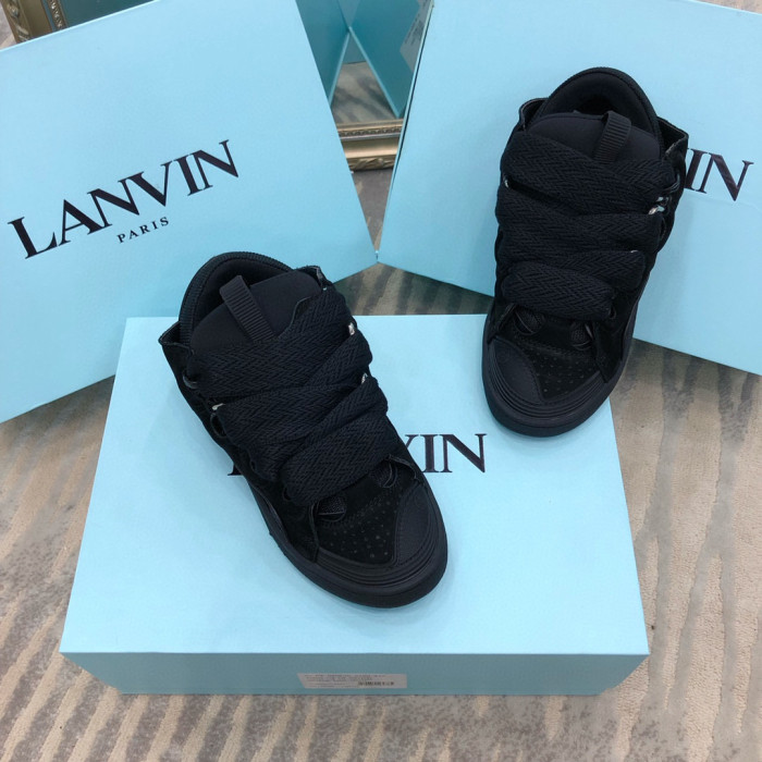 Lanvin Leather Curb Triple Black