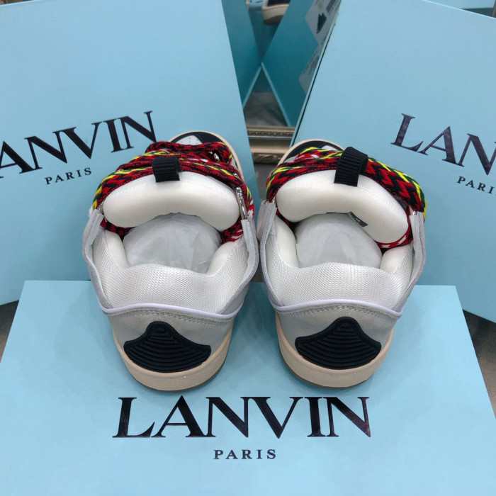 Lanvin Leather Curb White Grey Black