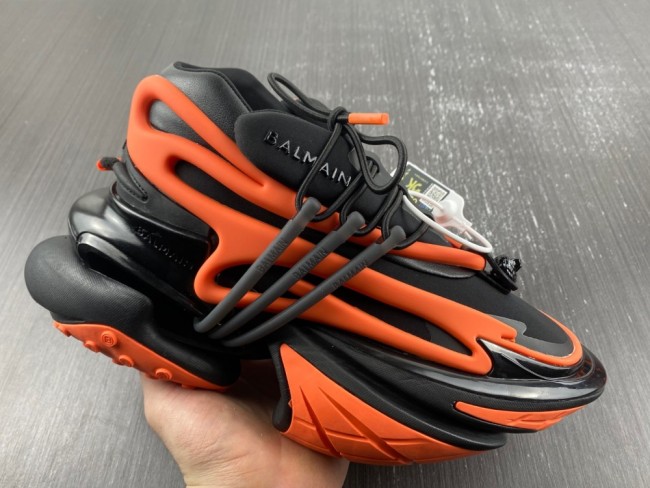 Balmain Unicorn Low-Top Black Orange