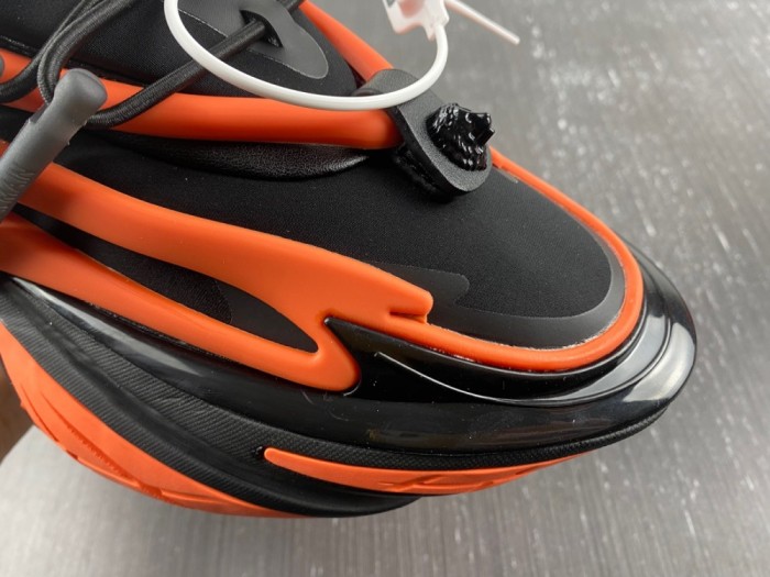 Balmain Unicorn Low-Top Black Orange