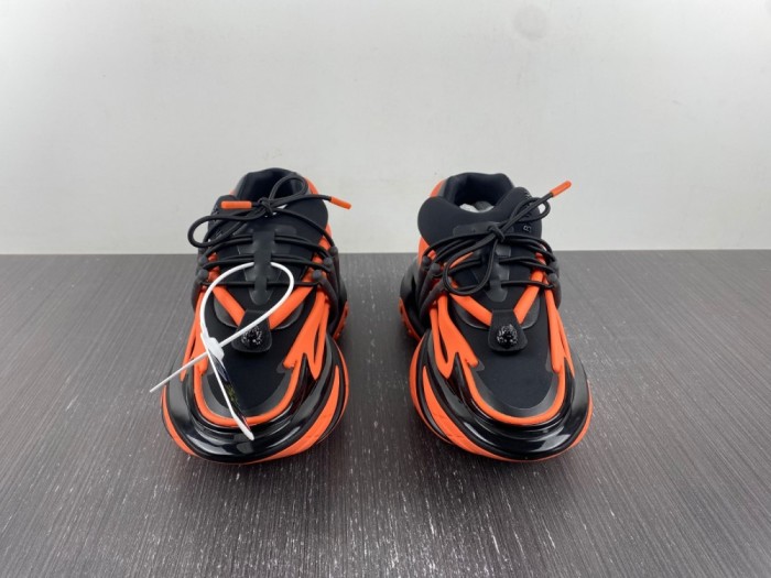 Balmain Unicorn Low-Top Black Orange