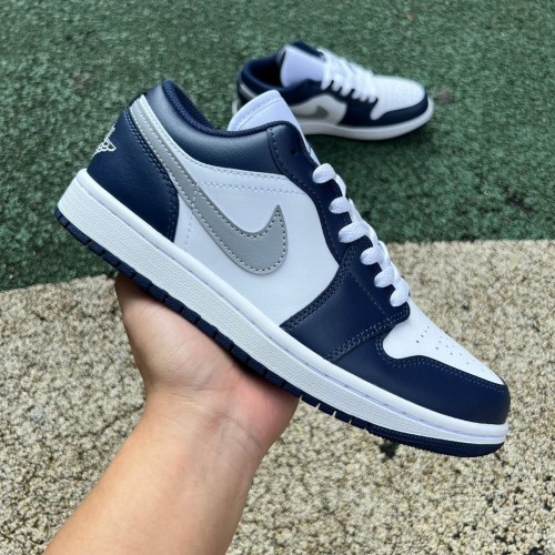 Air Jordan 1 Low Wolf Grey Midnight Navy