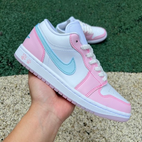 Air Jordan 1 Low SE Paw Print Pink Foam