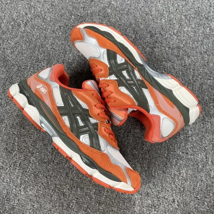 ASICS Gel-NYC Oatmeal Forest Green Orange