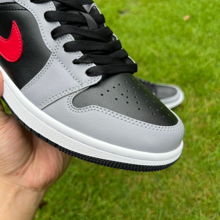 Air Jordan 1 Low Cement Grey Fire Red
