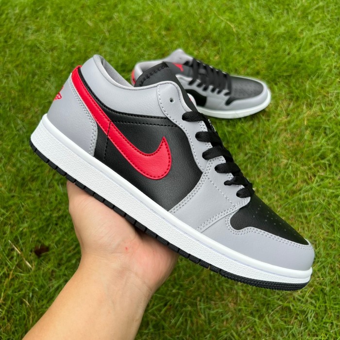 Air Jordan 1 Low Cement Grey Fire Red