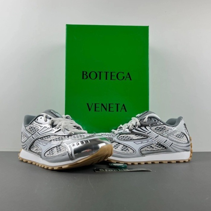 Bottega Veneta Orbit Silver White