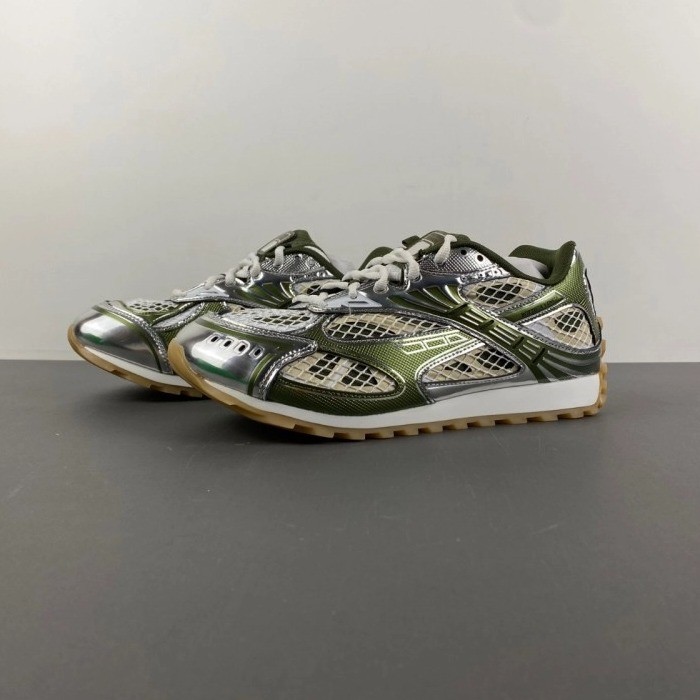 Bottega Veneta Orbit Silver Dark Green