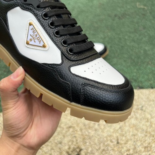 Prada Downtown Low Top Sneakers Leather