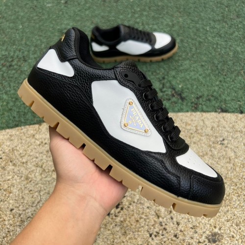 Prada Downtown Low Top Sneakers Leather