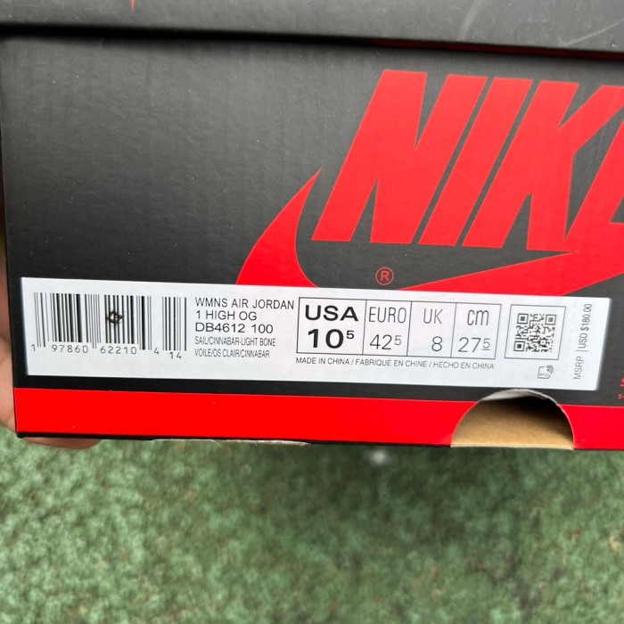 Air Jordan 1 Retro High OG Sail Cinnabar
