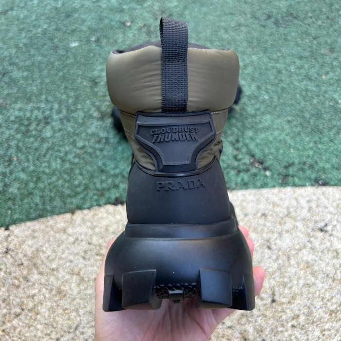 Prada Cloudbust Thunder High Top Olive