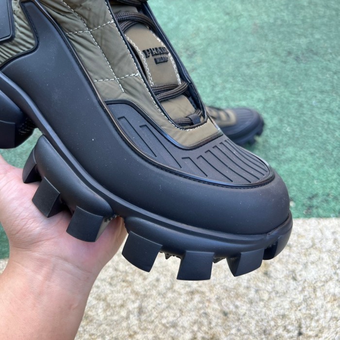 Prada Cloudbust Thunder High Top Olive