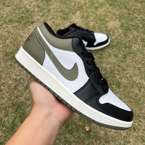 Air Jordan 1 Low Black Toe Medium Olive