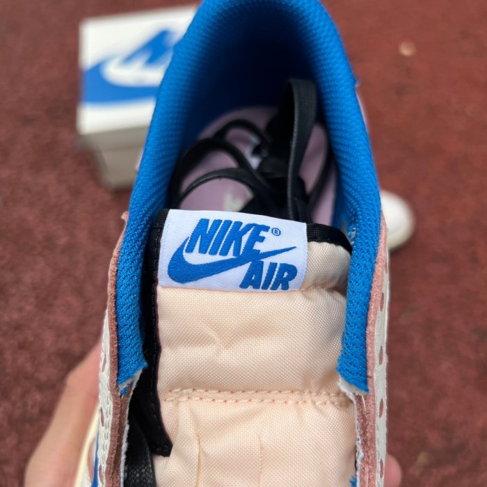 Air Jordan 1 Retro Low OG SP Fragment x Travis Scott Sail Military Blue