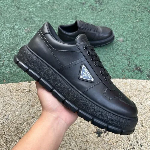 Prada Downtown Low Top Re-Nylon Sneakers Black