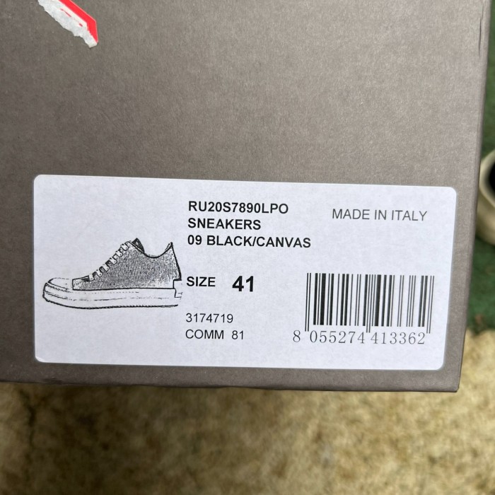 Rick Owens DRKSHDW Porterville Low Black Milk