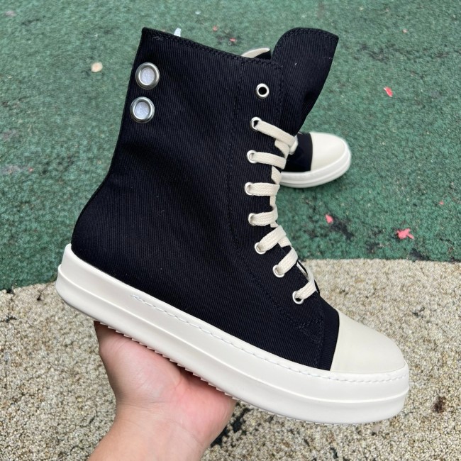 Rick Owens DRKSHDW Sneaks High Black Milk