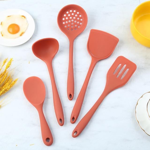 Silicone kitchenware non-stick spatula spoon