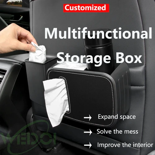 Car Multi-Compartment Garbage Storage Box