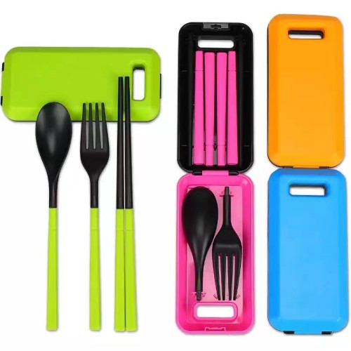 Portable folding travel tableware