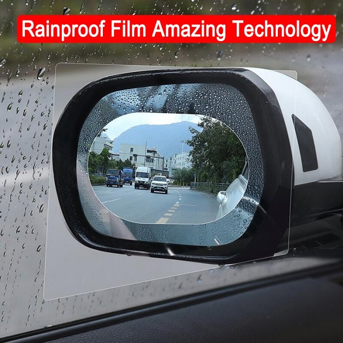 Car rearview mirror waterproof membrane