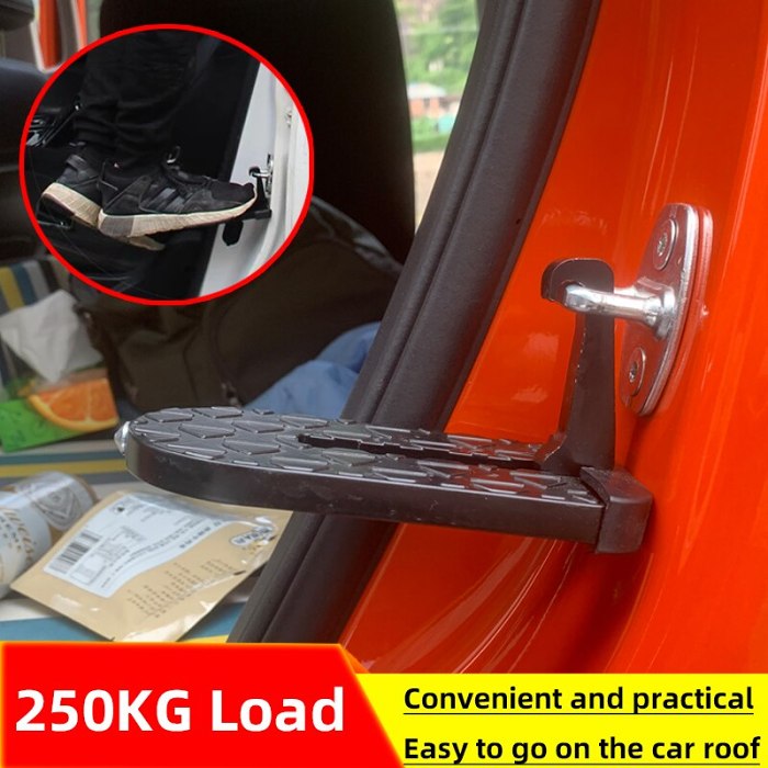 Car door hook pedal