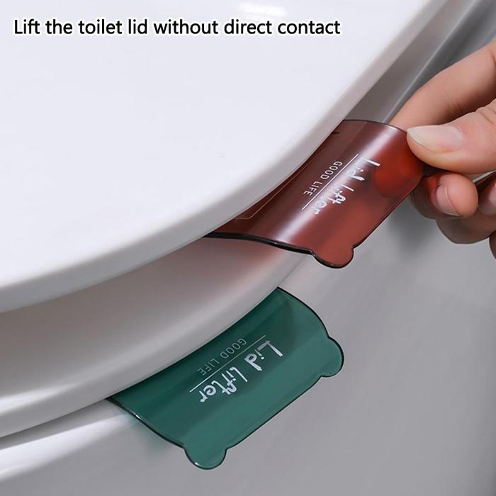 Toilet seat cover lifting handle