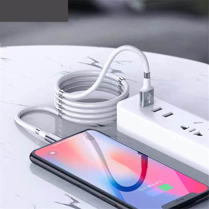 Magnetic fast charging data cable