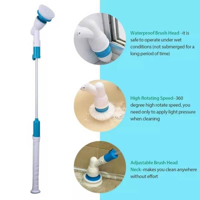 Electric cleaning turbo scrubbing brush