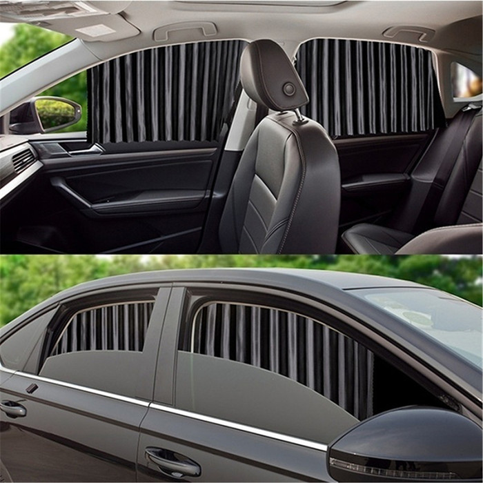 4pcs Magnetic Sunshade Sliding Blinds