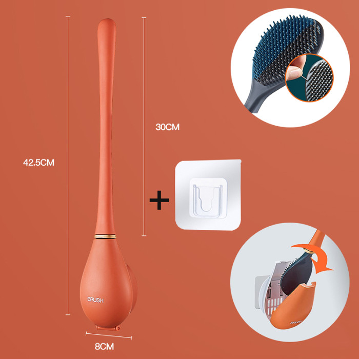 Wall Mounted Silicone Toilet Brush