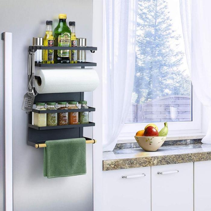 Magnetic refrigerator rack