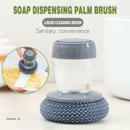 kitchen soap dispenser palm brush