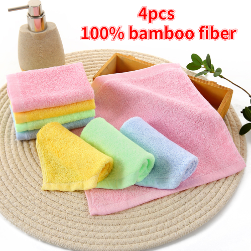 4 small bamboo fiber squares