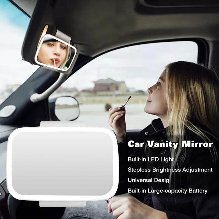 LED car vanity mirror