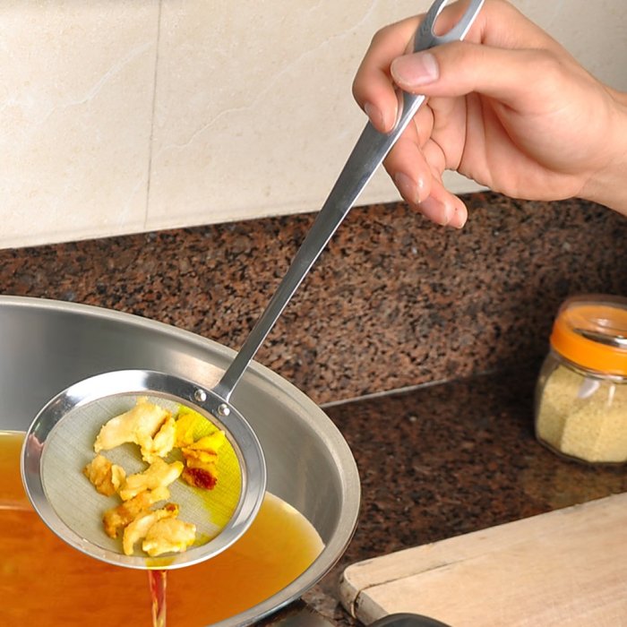 stainless steel kitchen spoon