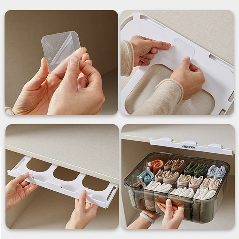Underdesk drawer underwear storage box