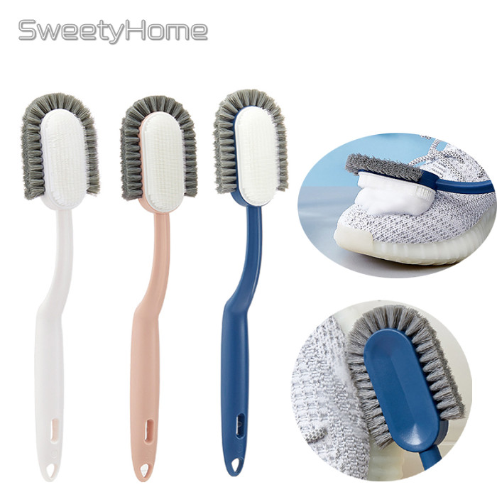 U-shaped long rod soft bristle shoe brush