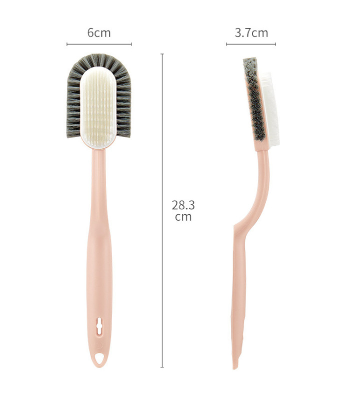 U-shaped long rod soft bristle shoe brush