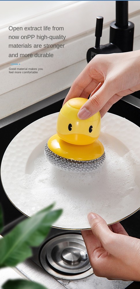 Little yellow duck cleaning brush