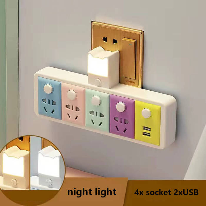 Night Light USB Wall Socket