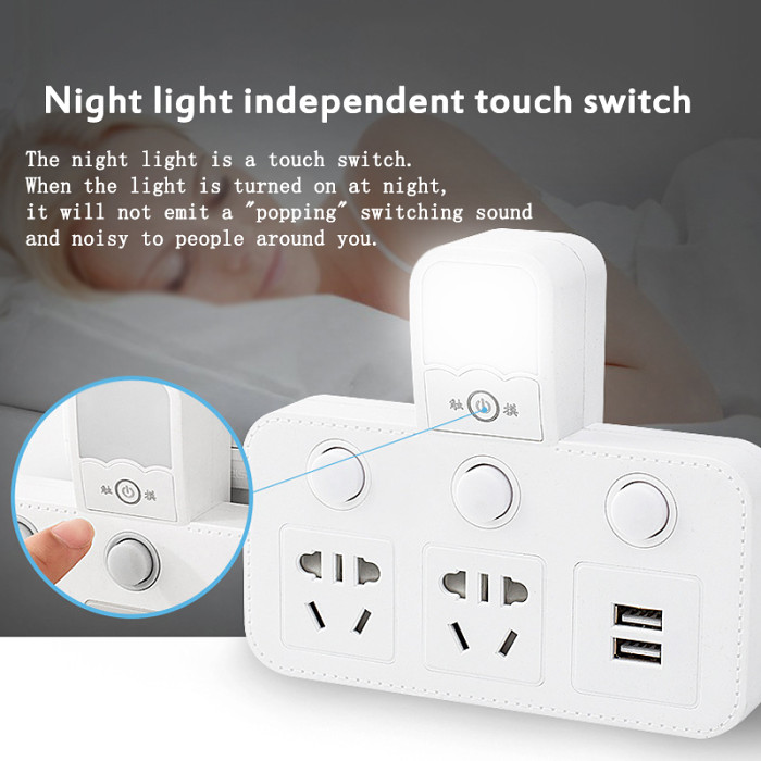 Night Light USB Wall Socket