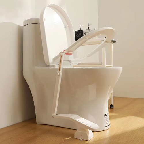 Foot-operated toilet lid lifter