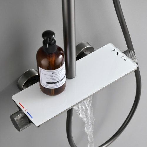 Thermostatic shower faucet set