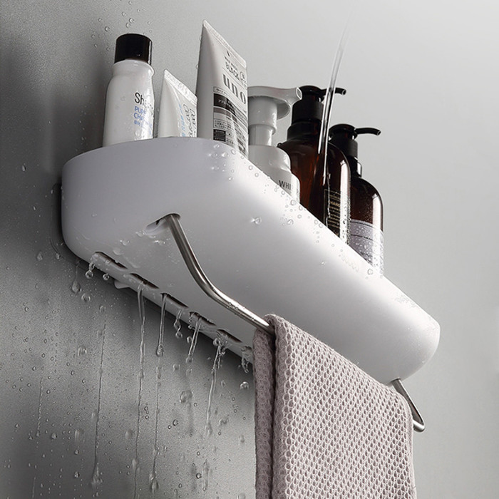 Wall-mounted bathroom shelf
