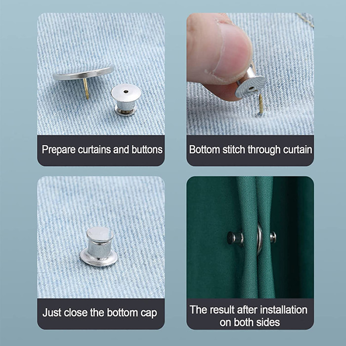 Magnetic curtain clips
