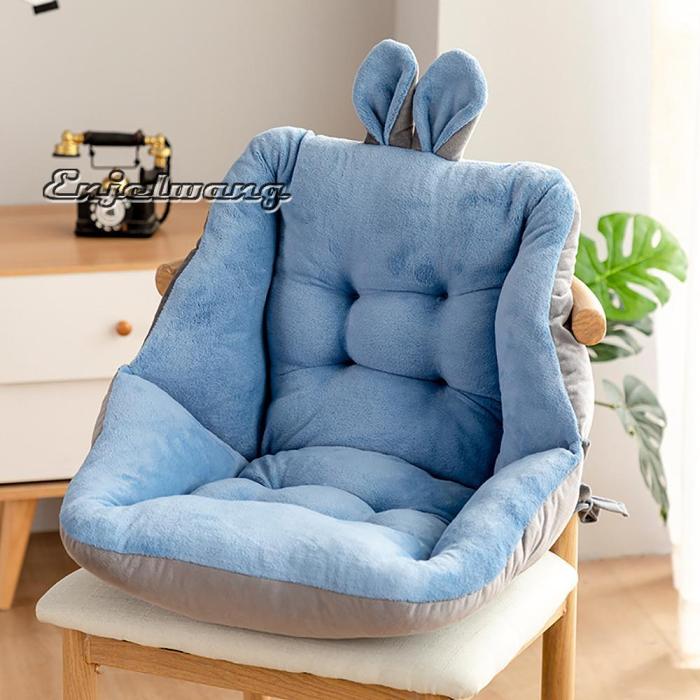 Cartoon short plush office chair cushion